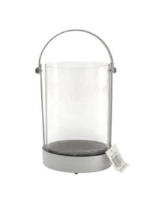 Lampion metal/szkło latarnia 17,5cm biała WK70A