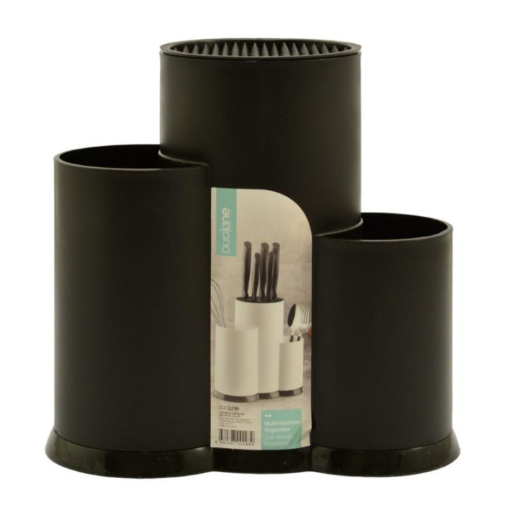 Blok na narzędzia kuchenne 3-komory 23x13x22cm biały