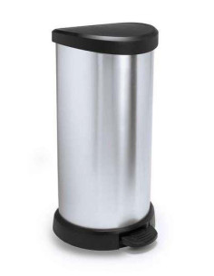 Kosz na śmieci z pedałem 40L metalizowany 181125