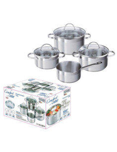 Garnki  7 elementów nierdzewne SSW Comfort 400058
