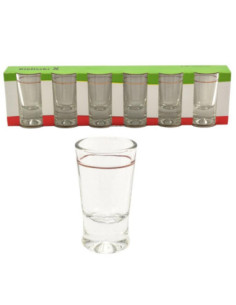 Kieliszki do wódki 25ml 6szt X Zloty pasek