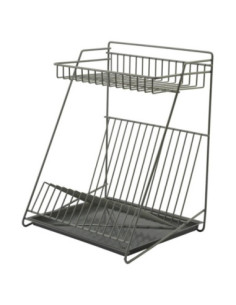 Suszarka do naczyń 2-poziomowa 30cm szara
