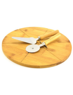 Deska do pizzy + łopatka + radełko