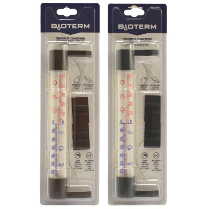 Termometr zaokienny 230/26mm przyklejany