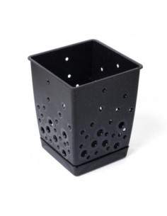 Ociekacz na sztućce plastikowy Bąble kosmos czarny