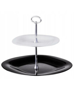 Patera 2 poziomy bialo-czarna 19144