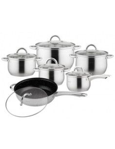 Garnki 12 elementów nierdzewne KingHoff KH-4457