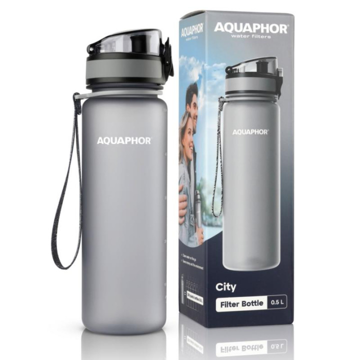 Butelka filtrująca Aquaphor City 0,5L szara