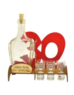 Karafka szklana "30-stka" 507 mix kolorów