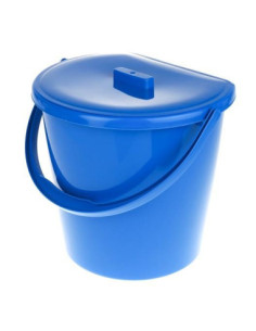 Wiadro 11L z pokrywką przyścienne niebieskie