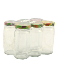 Słoiki TO-90ml 6szt z zakrętką kolor mix