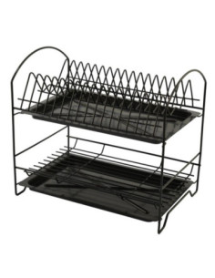 Suszarka do naczyń 2-poziomowa 40cm czarna