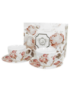 Filiżanki ze spodkami 2 sztuki Secesja 280ml