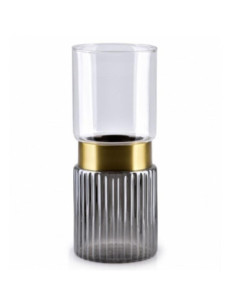 Świecznik szklany 10x10x24cm Serente HBT234