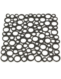 Kratka do zlewu kwadrat bąble czarna