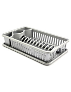 Suszarka do naczyń plastikowa Lux I srebrna