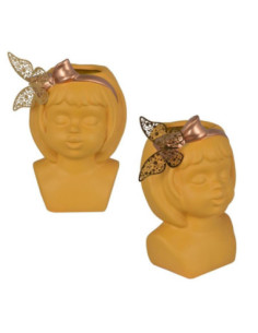 Wazon ceramiczny 20cm dziewczynka 7598 miodowy