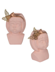 Wazon ceramiczny 20cm dziewczynka 7606 różowy