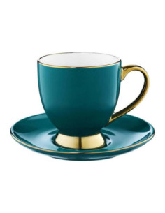 Filiżanka ze spodkiem Royal turkus 220ml
