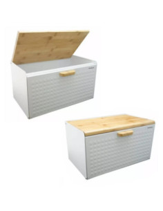 Chlebak stal/bambus biały Klausberg KB-7427