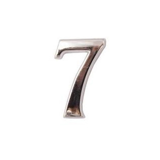 Cyfra "7" 5cm chrom lakier samoprzylepna