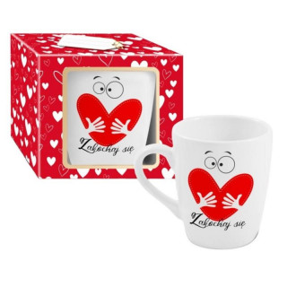 Kubek ceramiczny 300ml baryłka Walentynki "Zakochaj się"
