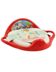 Nakładka na sedes z gąbką Auta czerwony