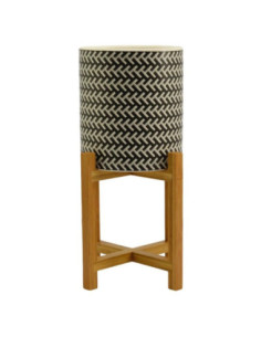 Doniczka na stojaku 18x40cm ceramiczna Ava HTYE3920