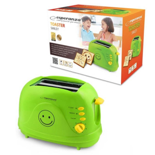 Toster Esperanza 750W Smiley obrazki zielony EKT003
