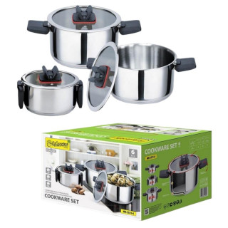 Garnki  6 elementów nierdzewne Maestro MR-3531