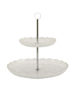 Patera kryształ 30cm h-32cm 2-poziomowa BOR/PAT