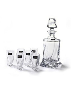 Karafka +6 kieliszków likier 50ml Quadro