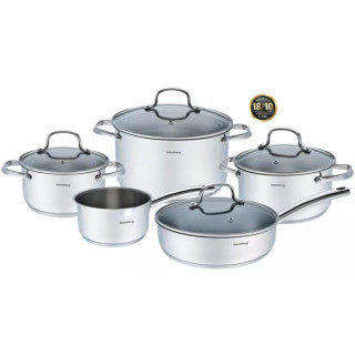 Garnki  9 elementów nierdzewny 18/10 KH-7215