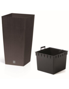 Doniczka Rato square 61x32cm z wkładem umbra DRTS325