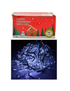 Lampki choinkowe sople 500 LED białe zimne