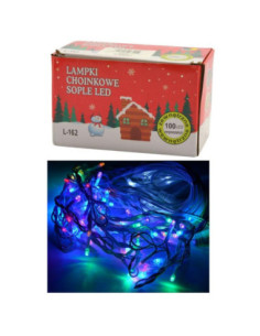 Lampki choinkowe sople 100 LED multikolor