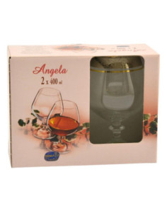 Kieliszki do brandy 400ml 2szt Bohemia Angela zdobione