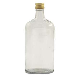 Butelka 0,5L z zakrętką płaska Fi28