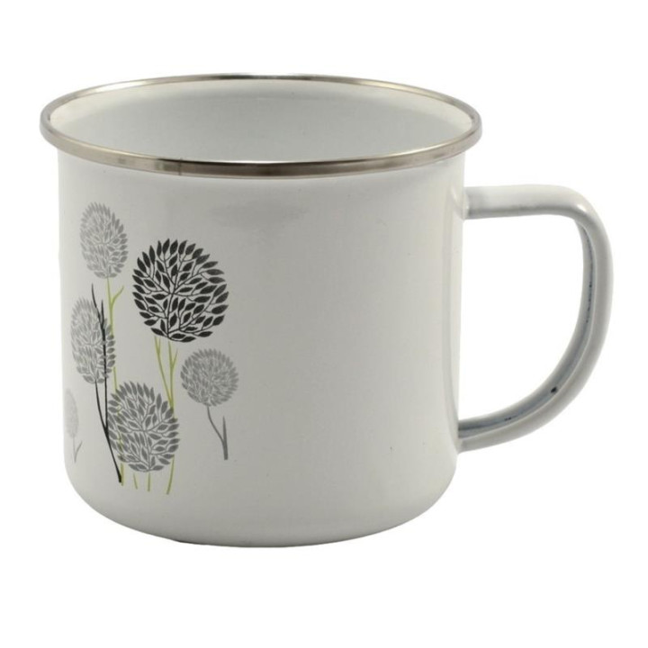 Kubek emalia  9cm dmuchawce/kwiaty mix