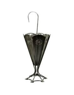 Parasolnik metalowy pełny srebrna patyna 330