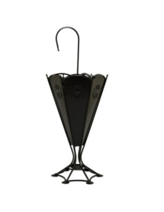 Parasolnik metalowy pełny czarny półmat 330