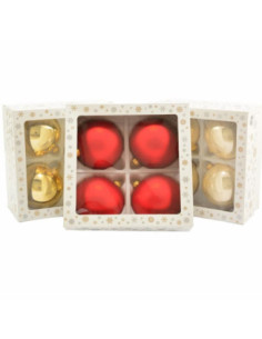 Bombki szklane 4szt 120mm gładkie mix