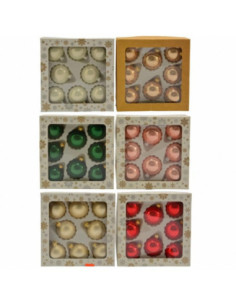 Bombki szklane 8szt 60mm gładkie mix