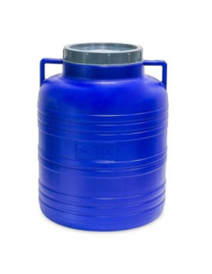 Beczka plastikowa 40L biała/niebieska 9597