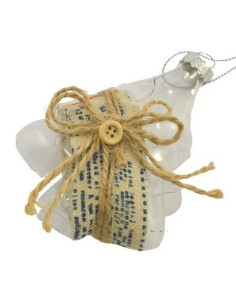 Bombka szklana choinka z guziczkiem 7x9,6x8cm