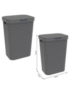 Kosz na bieliznę 55L Country antra 103270