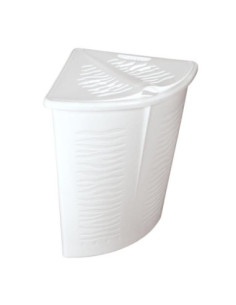Kosz na bieliznę 45L narożny Zebra biały 1402