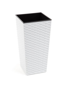 Doniczka Finezja ratan 25cm h:46,5cm biała 573