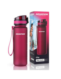 Butelka filtrująca Aquaphor City 0,5L bordowa