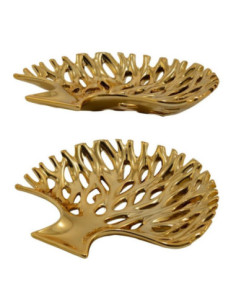 Patera ozdobna ceramiczna drzewo złota 24x24,5x4cm